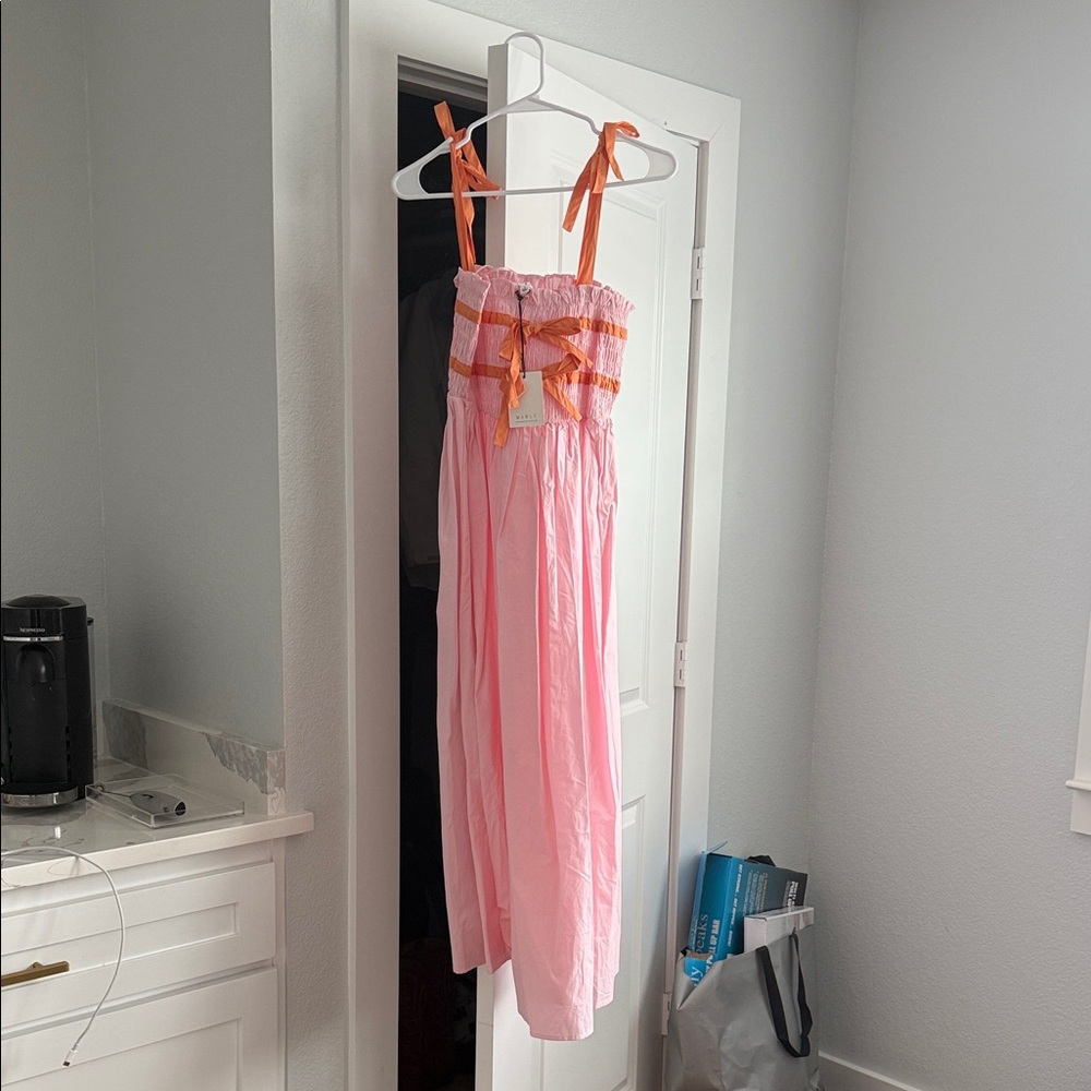 Pink and Orange Maxi Dress